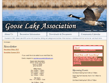 Tablet Screenshot of gooselakeassociation.org
